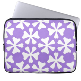 Stilvolles lila violettes und weißes geometrisches laptopschutzhülle