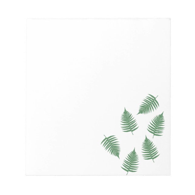 Stilvolles Lucky Green Fern Notepad Notizblock (Vorderseite)