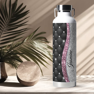 Stilvolles, Mädchenhaftes, falsches Silber-Glitzer Trinkflasche