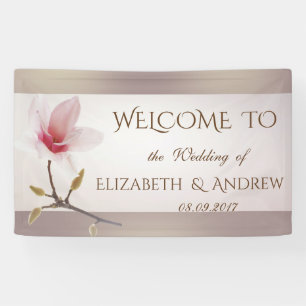 Stilvolles Magnolia Wedding Banner