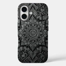 Stilvolles Mandala-Handyhülle iPhone 16 Hülle
