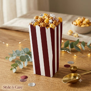 Stilvolles marine- und weiß gestreiftes Popcorn-Mu Geschenkschachtel