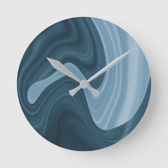 Stilvolles Marmormuster  Runde Wanduhr (Vorderseite)
