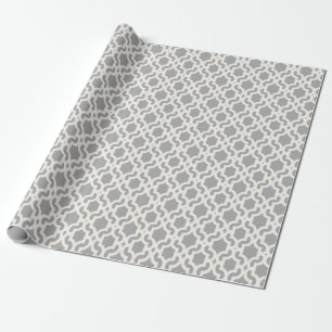 Stilvolles marokkanisches Elfenbein Quatrefoil Geschenkpapier