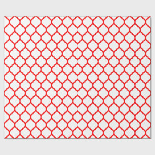 Stilvolles marokkanisches Quatrefolienmuster Geschenkpapier