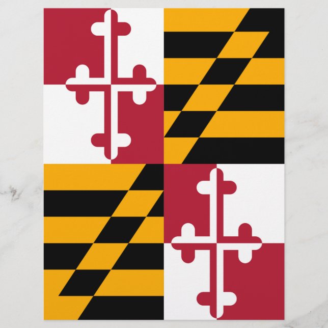 Stilvolles Maryland State Flag Design (Vorderseite)