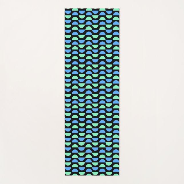 Stilvolles Mid-Mod-geometrisches Muster Yogamatte (Vorderseite)