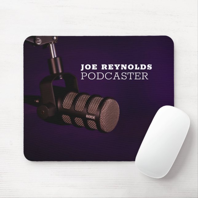 Stilvolles Mikrofon, Podcaster, Podcast Mousepad (Mit Mouse)