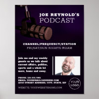 Stilvolles Mikrofon, Podcaster, Podcast-Werbung