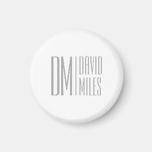 Stilvolles, minimales und modernes graues Anfangsb Magnet