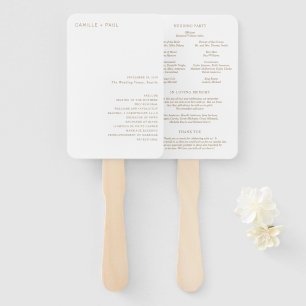Stilvolles minimalistisches Hochzeitsprogramm in G Fächer