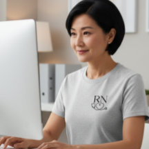 Stilvolles minimalistisches RN-Nurse-T-Shirt für F