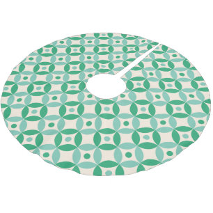 Stilvolles, mittelmodernes geometrisches Muster in Polyester Weihnachtsbaumdecke