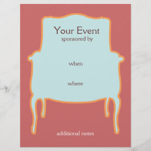 Stilvolles Möbel Flugblatt Flyer