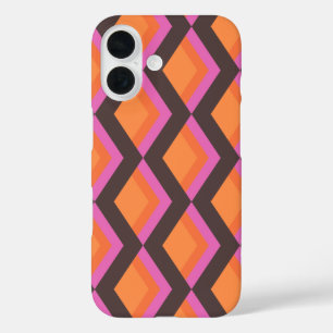 Stilvolles Mod-Muster aus dem Mittelalter in Rosa  iPhone 16 Hülle