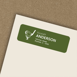 Stilvolles Modern Golf T-Shirt Olive Green Rücksen