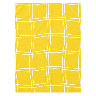 Stilvolles, modernes Abstrakt-gelbes Gittermuster  Tischdecke
