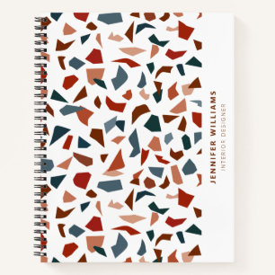 Stilvolles modernes abstraktes Terrazzo-Muster Notizbuch