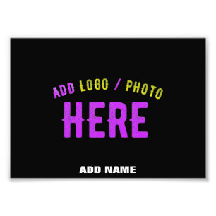 STILVOLLES MODERNES ANPASSBARES SCHWARZES VERIFIZI FOTODRUCK