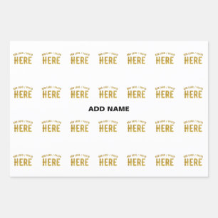 STILVOLLES MODERNES ANPASSBARES WEIßES VERIFIZIERT GESCHENKPAPIER SET