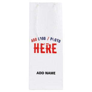 STILVOLLES MODERNES ANPASSBARES WEIßES VERIFIZIERT GESCHENKTÜTE FÜR WEINFLASCHEN