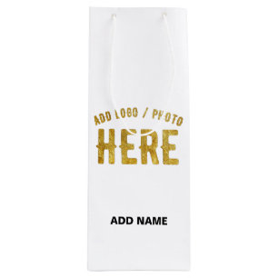 STILVOLLES MODERNES ANPASSBARES WEIßES VERIFIZIERT GESCHENKTÜTE FÜR WEINFLASCHEN