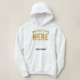 STILVOLLES MODERNES ANPASSBARES WEIßES VERIFIZIERT HOODIE