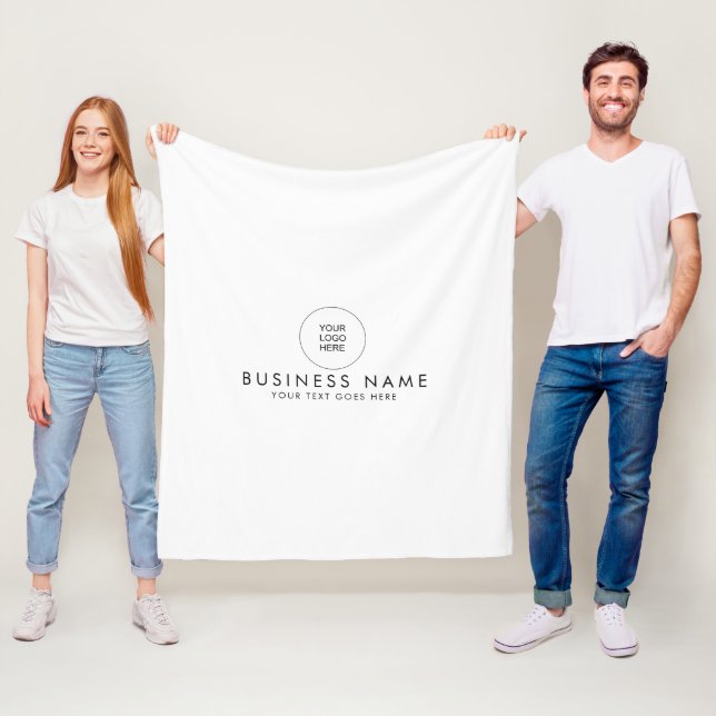 Stilvolles, modernes, einfaches Template Firmenlog Fleecedecke (Beispiel)