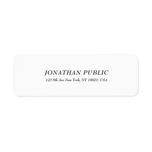 Stilvolles, modernes, einfaches, weißes Template B (Vorne)