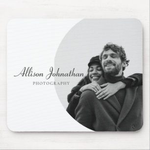 Stilvolles, modernes Foto Schwarz-weiß Mousepad