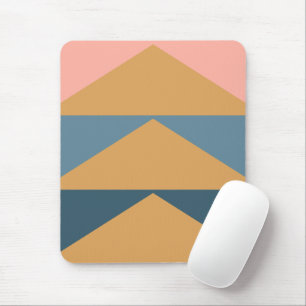 Stilvolles, modernes geometrisches Gold Blue Desig Mousepad