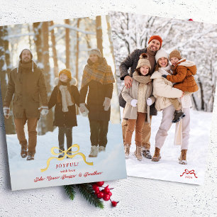 Stilvolles, modernes goldenes Weihnachtsbug-Foto Folien Feiertagskarte