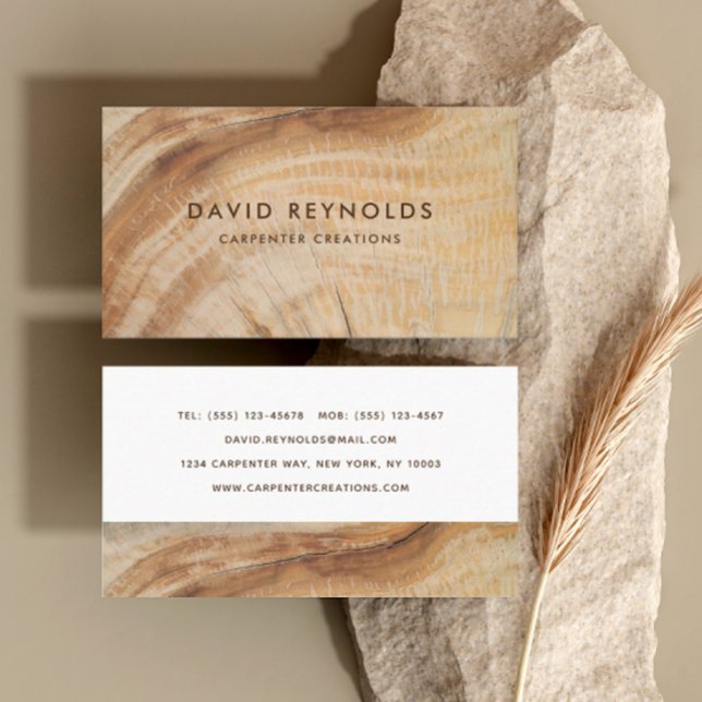 Stilvolles, modernes Holzschnitzwerk Visitenkarte (Von Creator hochgeladen)