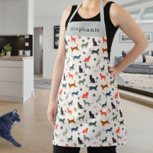Stilvolles modernes Katzenmuster Creme personalisi