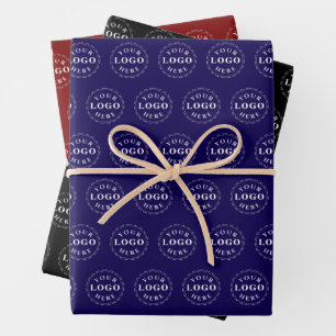 Stilvolles modernes Logo-Muster BRB-Geschenkverpac Geschenkpapier Set