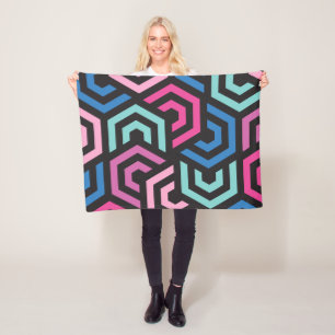 Stilvolles modernes Muster - Mode geometrisch bunt Fleecedecke