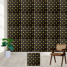 Stilvolles, modernes Schwarz-Gold Geometrisches He Fliese