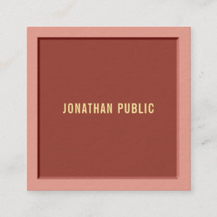 Stilvolles modernes Template Beruflich Luxury Elit Quadratische Visitenkarte