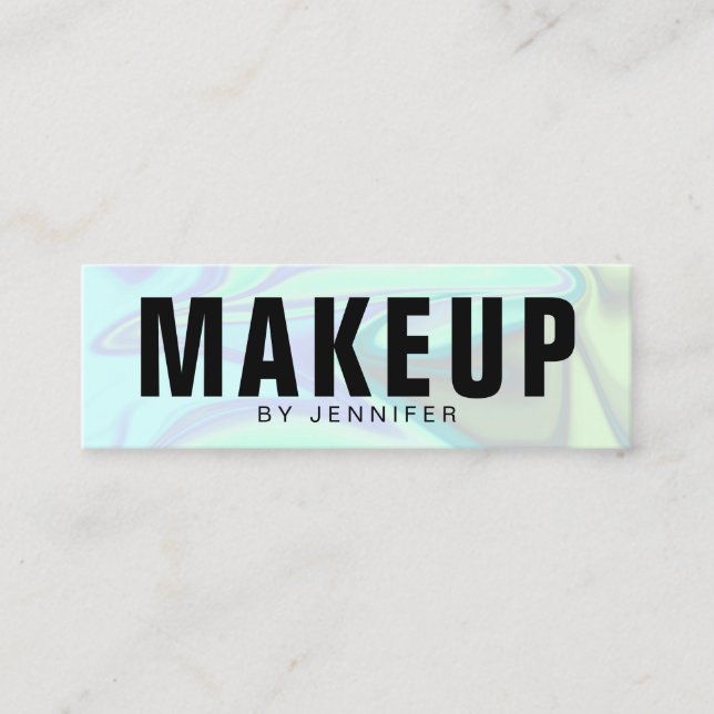 Stilvolles, modernes und elegantes Chick-holografi Mini Visitenkarte (Vorderseite)