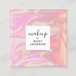Stilvolles, modernes und elegantes Chick-holografi Quadratische Visitenkarte
