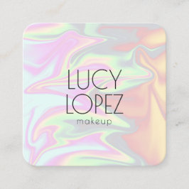 Stilvolles, modernes und elegantes Chick-holografi Quadratische Visitenkarte