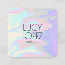 Stilvolles, modernes und elegantes Chick-holografi Quadratische Visitenkarte