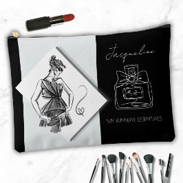 Stilvolles monochromes Parfüm-Modedesign Zubehörtasche