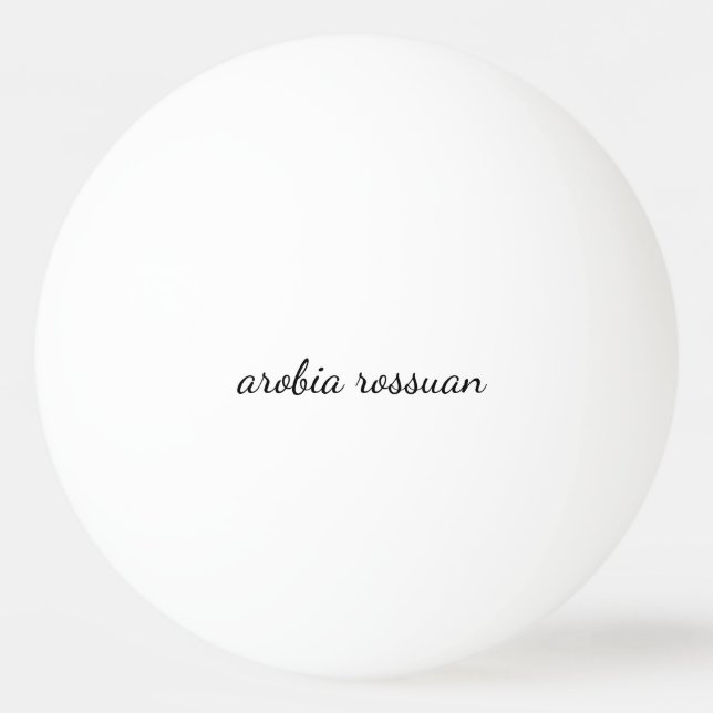 Stilvolles Monogramm Moderne Minimale Weiße Schrif Tischtennisball (Vorderseite)