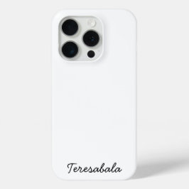 Stilvolles Monogramm Moderne Minimalistische Weiße Case-Mate iPhone Hülle