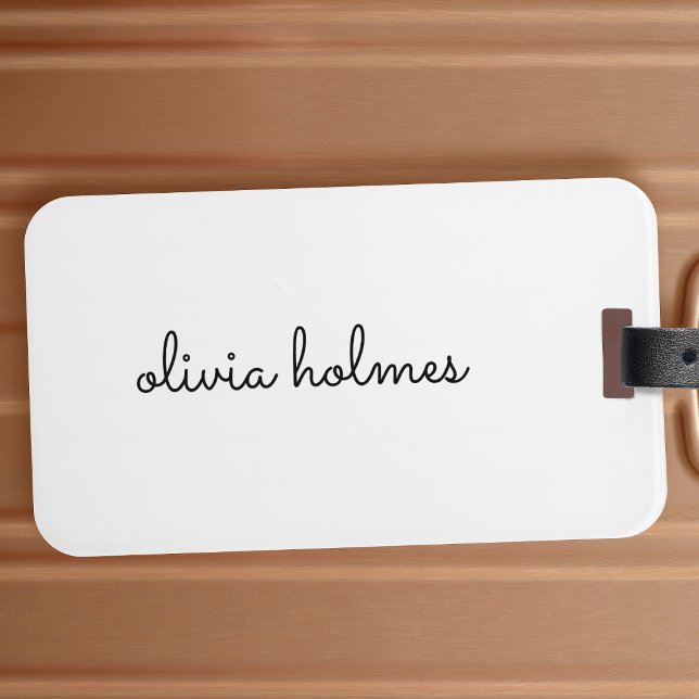 Stilvolles Monogramm | Modernes Minimalistisches W Gepäckanhänger (Von Creator hochgeladen)
