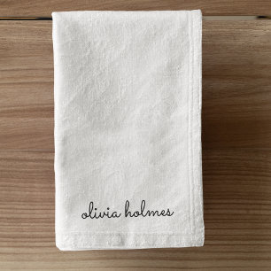 Stilvolles Monogramm   Modernes Minimalistisches W Handtuch