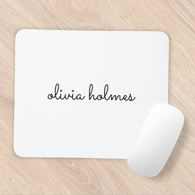 Stilvolles Monogramm | Modernes Minimalistisches W Mousepad (Von Creator hochgeladen)
