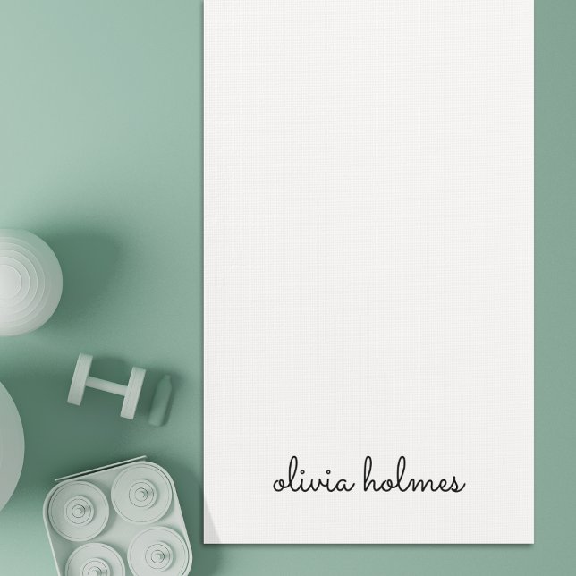 Stilvolles Monogramm | Modernes Minimalistisches W Yogamatte (Von Creator hochgeladen)