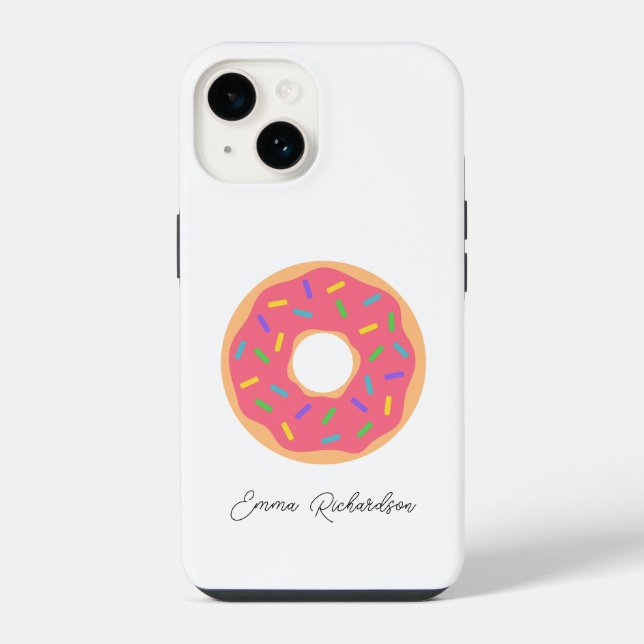 Stilvolles Monogramm-Name Skript Einfacher moderne iPhone Hülle (Rückseite)